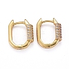 Brass Micro Pave Clear Cubic Zirconia Huggie Hoop Earrings ZIRC-H109-01G-1