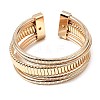 Iron Multi-strand Snake Chain Cuff Bangles for Women BJEW-P390-01C-G-2
