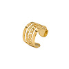 Stylish Stainless Steel Open Cuff Ring with Multi-layer Chain Design for Women BH4692-6