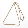 304 Stainless Steel Rope Chain Necklaces NJEW-M124-09GP-2