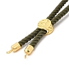 Twisted Nylon Cord Silder Bracelets DIY-B066-03G-04-2