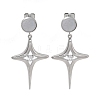 304 Stainless Steel Stud Earrings EJEW-K281-11P-1