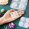  3Pcs 3 Style Paw Print Shape DIY Silicone Molds DIY-TA0005-22-6