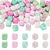 50Pcs 5 Colors Electroplate Opaque Glass Beads EGLA-TA0013-16-2