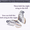 40Pcs 8 Colors Luminous Cloth & Resin Butterfly Ornament Accessories DIY-SP0006-24-6