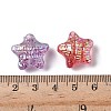 UV Plating Transparent Acrylic Beads OACR-G051-01-3
