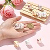 10Pcs 5 Colors Electroplate Opaque Resin Beads RESI-CJZ0001-12-4