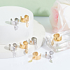 10Pcs 10 Style 304 Stainless Steel Open Cuff Rings Set RJEW-UN00001-4