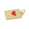 Brass Enamel Pendants KK-C110-37G-02-2