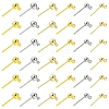 24Pcs 6 Sstyles Rack Plating Brass Stud Earring Settings KK-FS0001-41-1
