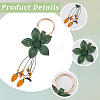 Leather and Alloy Keychain HJEW-WH20022-04A-02-5