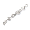 Brass Micro Pave Clear Cubic Zirconia Pendants KK-D101-01A-P-2