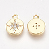 Brass Micro Pave Cubic Zirconia Charms KK-S350-306-2