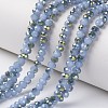 Electroplate Glass Beads Strands EGLA-A034-J8mm-S02-1