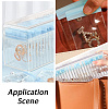 Rectangle Transparent ABS Plastic Jewelry Storage Boxes with Lid and PVC Bags CON-WH20001-17D-4