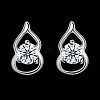 Exquisite 925 Sterling Silver Cubic Zirconia Stud Earrings EJEW-BB20112-8