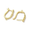 Heart Brass Micro Pave Clear Cubic Zirconia Earring Findings KK-D226-05G-2