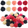 50Pcs 5 Colors Synthetic Coral Carved Beads CORA-SC0001-12-1
