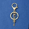 304 Stainless Steel Initial Letter Key Charm Keychains KEYC-YW00004-13-2