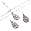 Bohemian Style Alloy Enamel Pendant Necklaces & Dangle Earrings Sets WG43411-06-2