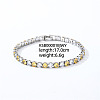 Brass Micro Pave Cubic Zirconia Slider Bracelets for Woman AW4162-1-1