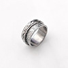Retro Rotatable 304 Stainless Steel Finger Rings FS-WG84C22-47-1