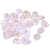 25Pcs Natural Rose Quartz Viking Runes Engraved Stone PW-WG1414A-04-1