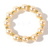 Plastic Imitation Pearl Bead Ring EP4993-2-1