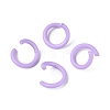 Spray Painted Iron Open Jump Rings IFIN-T017-04B-15-1