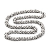 201 Stainless Steel Byzantine Chain Necklace LS-NJEW-F222-30P-1