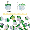 32Pcs 4 Colors Handmade Lampwork Charms LAMP-SC0001-41-2