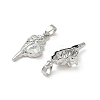 Brass Micro Pave Cubic Zirconia Pendants KK-I371-17P-2