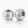 Tarnish Resistant 202 Stainless Steel Textured Beads STAS-K154-E-72P-2