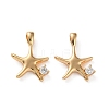 Ocean Theme Brass Micro Pave Clear Cubic Zirconia Pendants KK-L266-02H-G-1