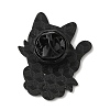 Halloween Cat Skeleton Alloy Brooches JEWB-I032-01EB-02-2