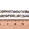AB Color Plated Transparent Glass Beads Strands GLAA-G127-01-01J-2