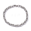 Tarnish Resistant 304 Stainless Steel Byzantine Chain Bracelets BJEW-I295-02B-P-1