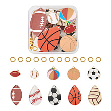 DIY Sports Themed Pendants Jewelry Making Finding Kits DIY-PJ0001-35