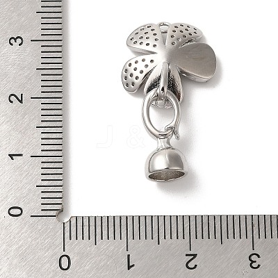 Flower Brass Micro Pave Cubic Zirconia Fold Over Clasps KK-A227-32P-1