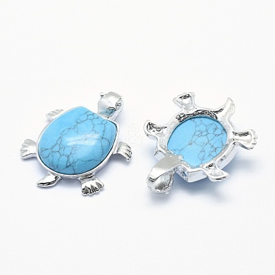 Synthetic Turquoise Pendant G-G759-B03-1