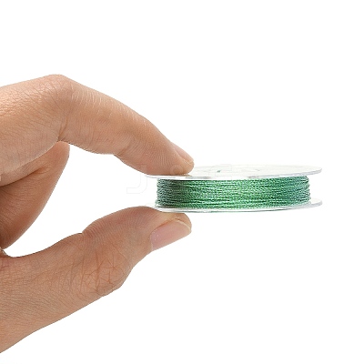 10 Rolls 3-Ply Polyester Metallic Threads MCOR-CJ0001-07B-1