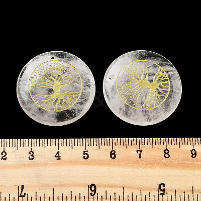 Natural Quartz Crystal Carved Pendants G-H007-06C-1