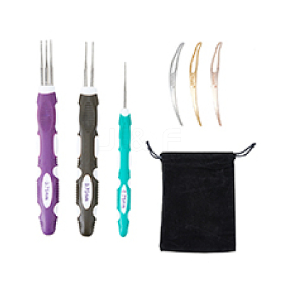 1 Set Alloy Crochet Hook & Hair Braiding Needle Kits TOOL-DC0001-06-1