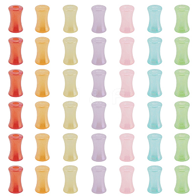 500Pcs Electroplate Opaque Resin Beads FIND-SP0005-06-1