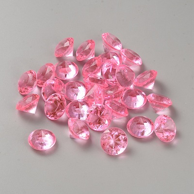 Acrylic Rhinestone Pointed Back Cabochons GACR-WH20001-02B-1