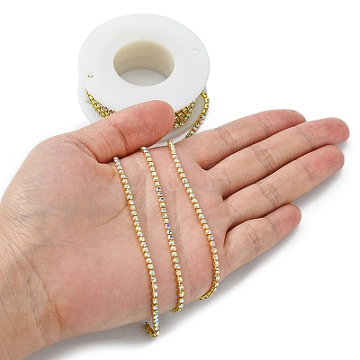 Brass Rhinestone Strass Chains CHC-YW0001-04-1