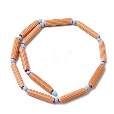 Handmade Lampwork Chevron Beads LAMP-Z019-01-16-1