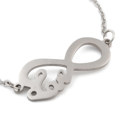 Non-Tarnish Stainless Steel Cable Chain Link Bracelets for Women Men STAS-Z061-01P-06-1