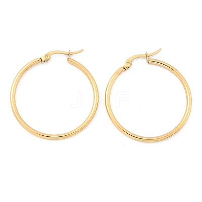 Ion Plating(IP) 304 Stainless Steel Hoop Earrings EJEW-N0016-11G-E-1