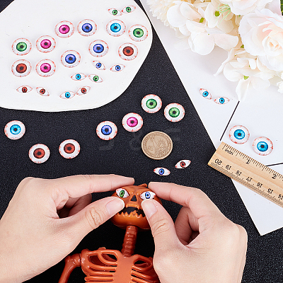 36Pcs 9 Styles Halloween Translucent Resin Decoden Cabochons CRES-WR0001-01-1
